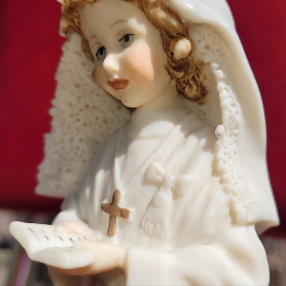 Vintage 80's Florence original Giuseppe Armani girl sculpture first communion - Picture 6 of 16